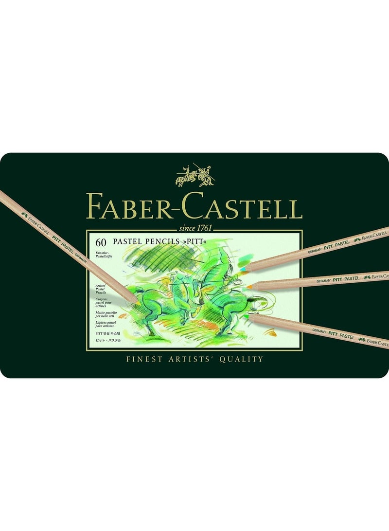 FABER-CASTELL Faber Castell-Pitt Pastel Pencils Set Of 60 In Metal Box - Image 2